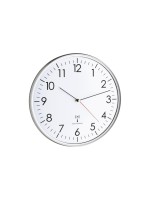 TFA Dostmann Horloge murale radio Argenté, Ø 33 cm