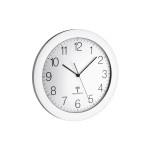 TFA Dostmann Horloge murale radio 30,2 cm, Argenté/Blanc