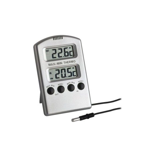 TFA Dostmann Thermomètre Numérique, Argent / Métallique