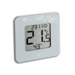 TFA Thermo-Hygrometer Style, modernes Design, weiß with Ornament