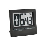 TFA Timer mit Stoppuhr Digital, schwarz, Alu,Befestigungsmagnet,8.4x1.6x7.7cm(LxBxH)