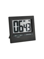 TFA Timer with Stoppuhr Digital, black , Alu,Befestigungsmagnet,8.4x1.6x7.7cm(LxBxH)