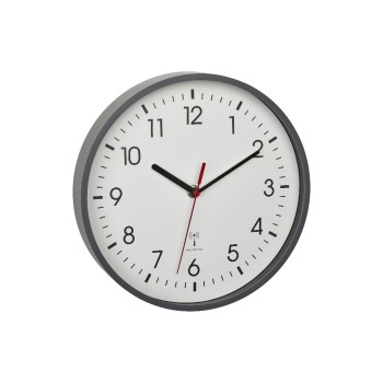 TFA Funkwanduhr, ohne Batterie, grey