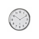 TFA Dostmann Horloge murale radio XXL Argent