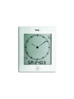 TFA Dostmann Horloge murale radio Blanc