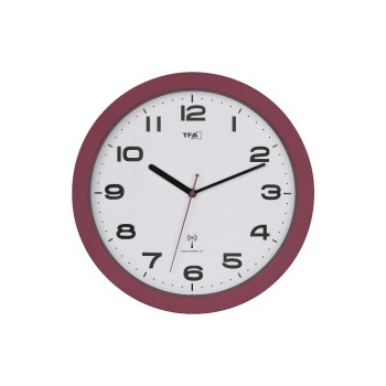 TFA Analoge Funk-Wanduhr, red TFA Analoge Funk-Wanduhr, red