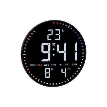 TFA Digitale LED-Wand- oder Tischuhr, black TFA Digitale LED-Wand- oder Tischuhr, black
