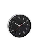 TFA Analoge Funk-Wanduhr, black 