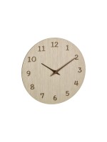TFA Analoge Wanduhr aus Holz, Hellbraun