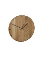 TFA Analoge Wanduhr aus Eichenholz, Braun