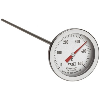 TFA Dostmann Thermomètre de four Profi, acier inoxydable, avec sonde longue