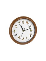TFA Dostmann Horloge murale TFA avec chants d'oiseaux Brun