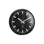 TFA Dostmann Horloge murale radio Ø 25 cm, noir
