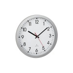 TFA Dostmann Horloge murale radio Analogique, Ø 30 cm, Argent