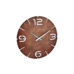 TFA Dostmann Horloge murale radio Contour Marron, Ø 35 cm