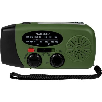 Thomson Emergency Radio RT260, Green, Solar, Flashlight, Powerbank Thomson Emergency Radio RT260, Green, Solar, Flashlight, Powerbank