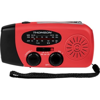 Thomson Emergency Radio RT260R, red, Solar, Flashlight, Powerbank Thomson Emergency Radio RT260R, red, Solar, Flashlight, Powerbank