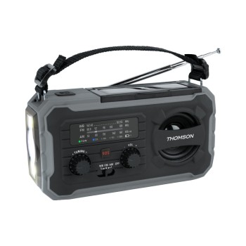 Thomson Emergency Radio RT280, grey, Solar, Flashlight, Powerbank Thomson Emergency Radio RT280, grey, Solar, Flashlight, Powerbank