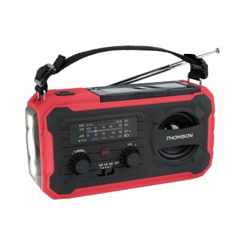 Thomson Emergency Radio RT280R, red, Solar, Flashlight, Powerbank Thomson Emergency Radio RT280R, red, Solar, Flashlight, Powerbank