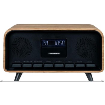 Thomson Radiowecker RT850DABBT blk/wood, black /Holz, Bluetooth, DAB Thomson Radiowecker RT850DABBT blk/wood, black /Holz, Bluetooth, DAB