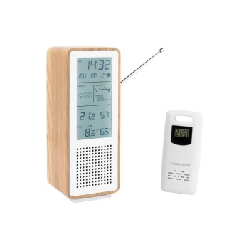 Thomson WS102, white/Holz, Speaker and Wetterstation Thomson WS102, white/Holz, Speaker and Wetterstation