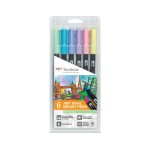 Tombow Feutres de coloriage ABT 6 pièces, teintes pastel