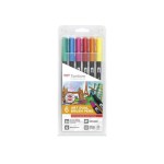 Tombow Feutres de coloriage Dual 6 couleurs