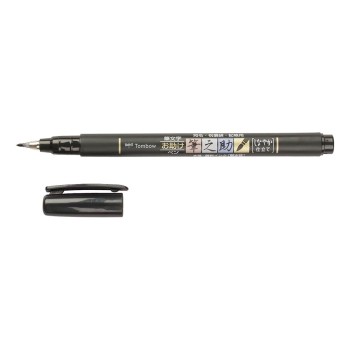 Tombow Fineliner Fudenosuke WS-BS Soft fin (F), Noir Tombow Fineliner Fudenosuke WS-BS Soft fin (F), Noir