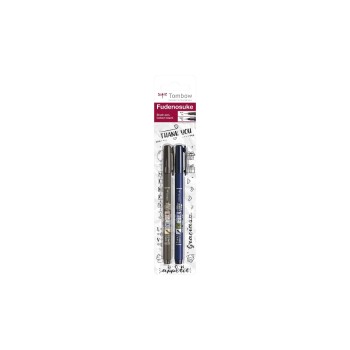 Tombow Fineliner Fudenosuke WS-BH / BS Blister de 2 Tombow Fineliner Fudenosuke WS-BH / BS Blister de 2