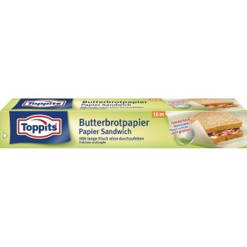 Toppits Butterbrotpapier, 16 x 28 cm, 16 m