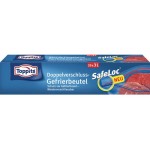 Toppits Doppelverschluss Gefrierbeutel Zip., 3 Liter, 27 x 24 cm, Inhalt: 20