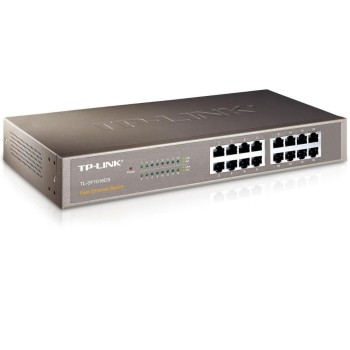 TP-Link TL-SF1016DS: 16Port Switch, 100Mbps, int. NT, Ventilatorlos, Rackmount Stahlgehäuse TP-Link TL-SF1016DS: 16Port Switch, 100Mbps, int. NT, Ventilatorlos, Rackmount Stahlgehäuse