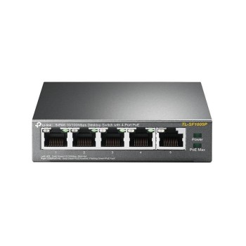 TP-Link TL-SF1005P: 5Port PoE Switch, 4xPoE 15.4Watt, Stahlgehäuse TP-Link TL-SF1005P: 5Port PoE Switch, 4xPoE 15.4Watt, Stahlgehäuse