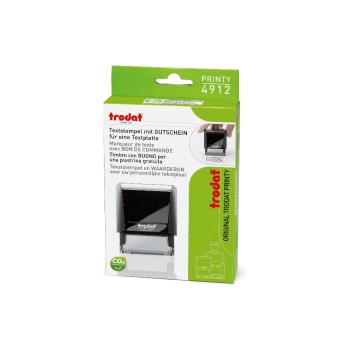 Trodat Stempel 4912 black  - with Gutschein, Textplatte 45 x 18 mm, max. 5 Zeilen