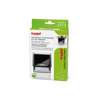 Trodat Stempel 4913 black  - with Gutschein, Textplatte 56 x 21 mm, max. 6 Zeilen