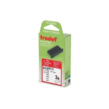 Trodat Ersatzkissen 6/4911 red, 3 Stk, for Printy  4911,4911,Typom.4820,4822, 4846
