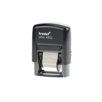 Trodat selbstfärbender Wortbandstempel, 12 verschiedene Texte, allemand, 4mm Trodat selbstfärbender Wortbandstempel, 12 verschiedene Texte, allemand, 4mm