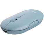 Trust mouse Puck wiederaufladbar blue, USB 2.4 Ghz