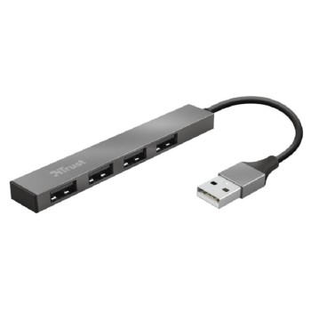 Trust Halyx Mini USB Hub with 4-Port, Aluminium