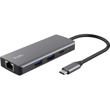 Trust Dalyx 6-in-1 USB-C Multi-Port-Adapter, Multi-port Dock