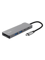 Trust Station d'accueil Adaptateur multiport Dalyx USB-C, 5 en 1, gris