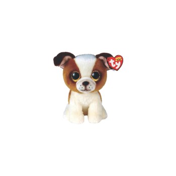 Ty Peluche Hugo 15 cm, Brun, Blanc