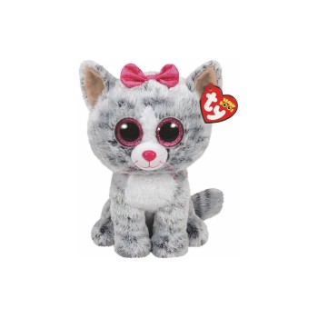Ty Peluche Kiki 15 cm, Gris, Blanc
