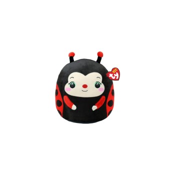 Ty Oreiller Squishy Beanie Lucy 35 cm, Rouge, Noir