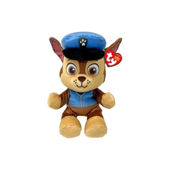 Ty Peluche Paw Patrol Chase 20 cm, Bleu, Brun