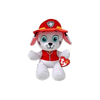 Ty Peluche Paw Patrol Marshall 20 cm, Rouge, Blanc