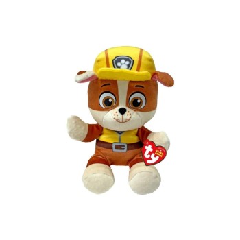 Ty Peluche Paw Patrol Rubble 20 cm, Brun, Jaune