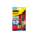 UHU Colle instantanée Remplisseurs 3D 9 g + 3 g