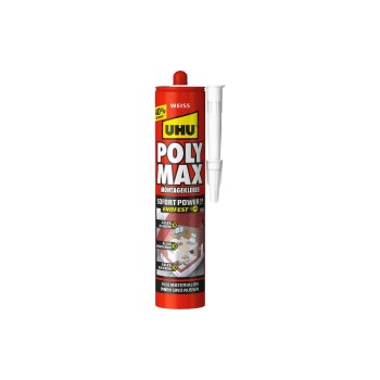 UHU Adhésif de montage Poly Max SofortPower 440 ml, Blanc UHU Adhésif de montage Poly Max SofortPower 440 ml, Blanc