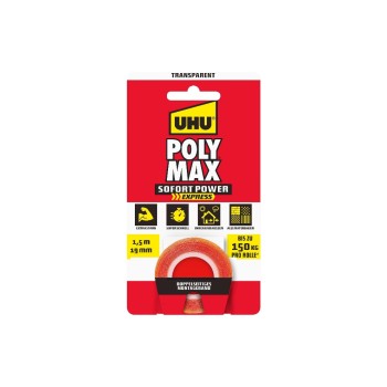UHU Poly Max Tapes transparent, 1.5m
